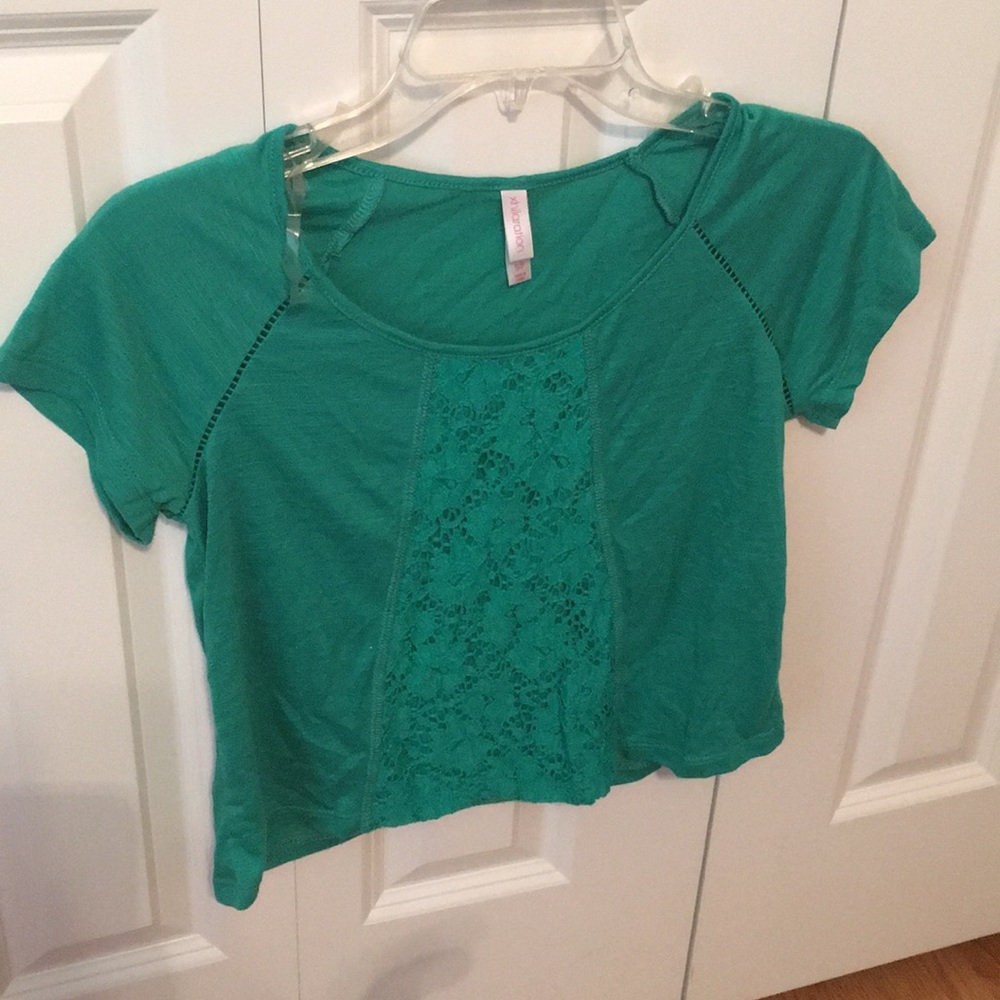 Green crop top